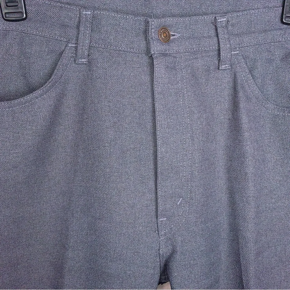 Vintage 36 Waist Levi’s Grey Pleated Trousers Mens Western Classic